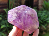 Polished Window Amethyst Quartz Crystals x 2 From Akansobe, Madagascar