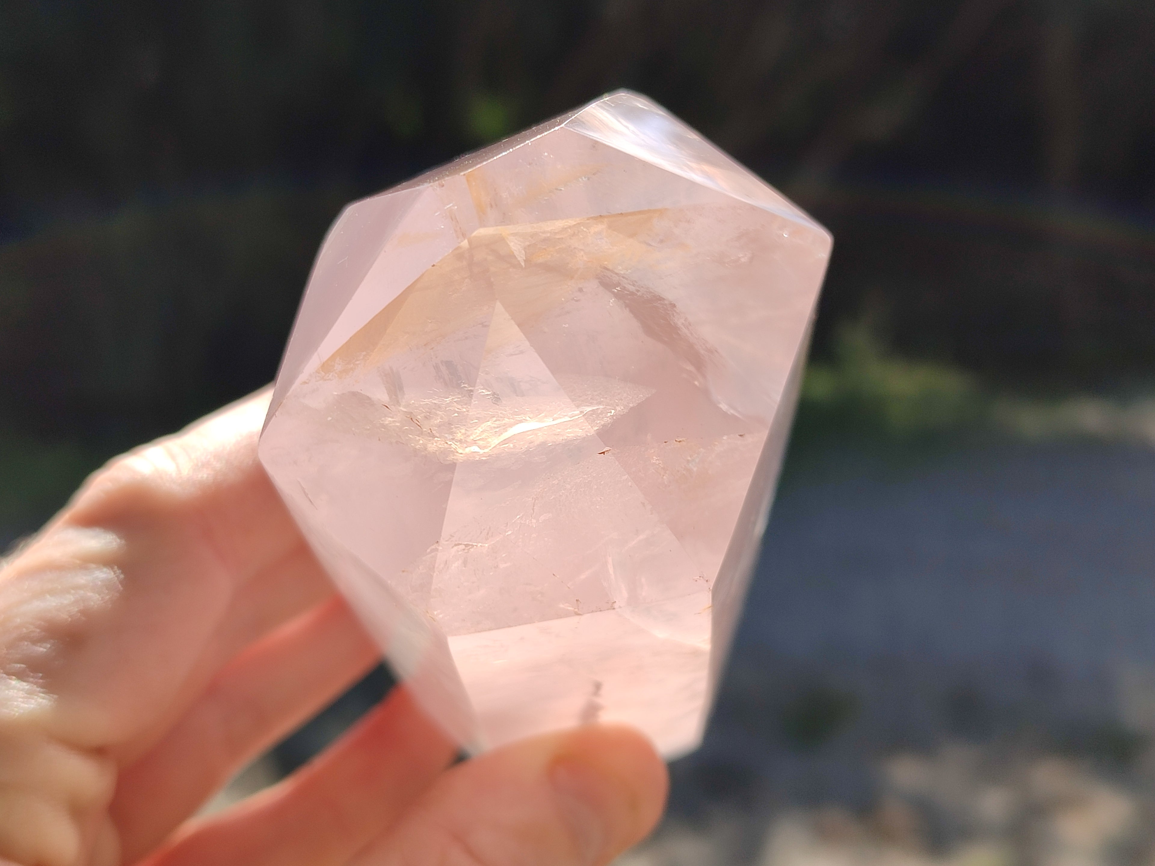 Polished Double Terminated Rose Quartz Points x 4 From Ambatondrazaka, Madagascar - Toprock Gemstones and Minerals 