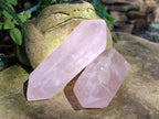 Polished Double Terminated Rose Quartz Points x 4 From Ambatondrazaka, Madagascar - Toprock Gemstones and Minerals 