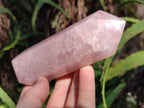 Polished Double Terminated Rose Quartz Points x 4 From Ambatondrazaka, Madagascar - Toprock Gemstones and Minerals 