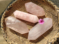 Polished Double Terminated Rose Quartz Points x 4 From Ambatondrazaka, Madagascar - Toprock Gemstones and Minerals 