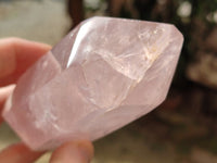 Polished Double Terminated Rose Quartz Points x 4 From Ambatondrazaka, Madagascar