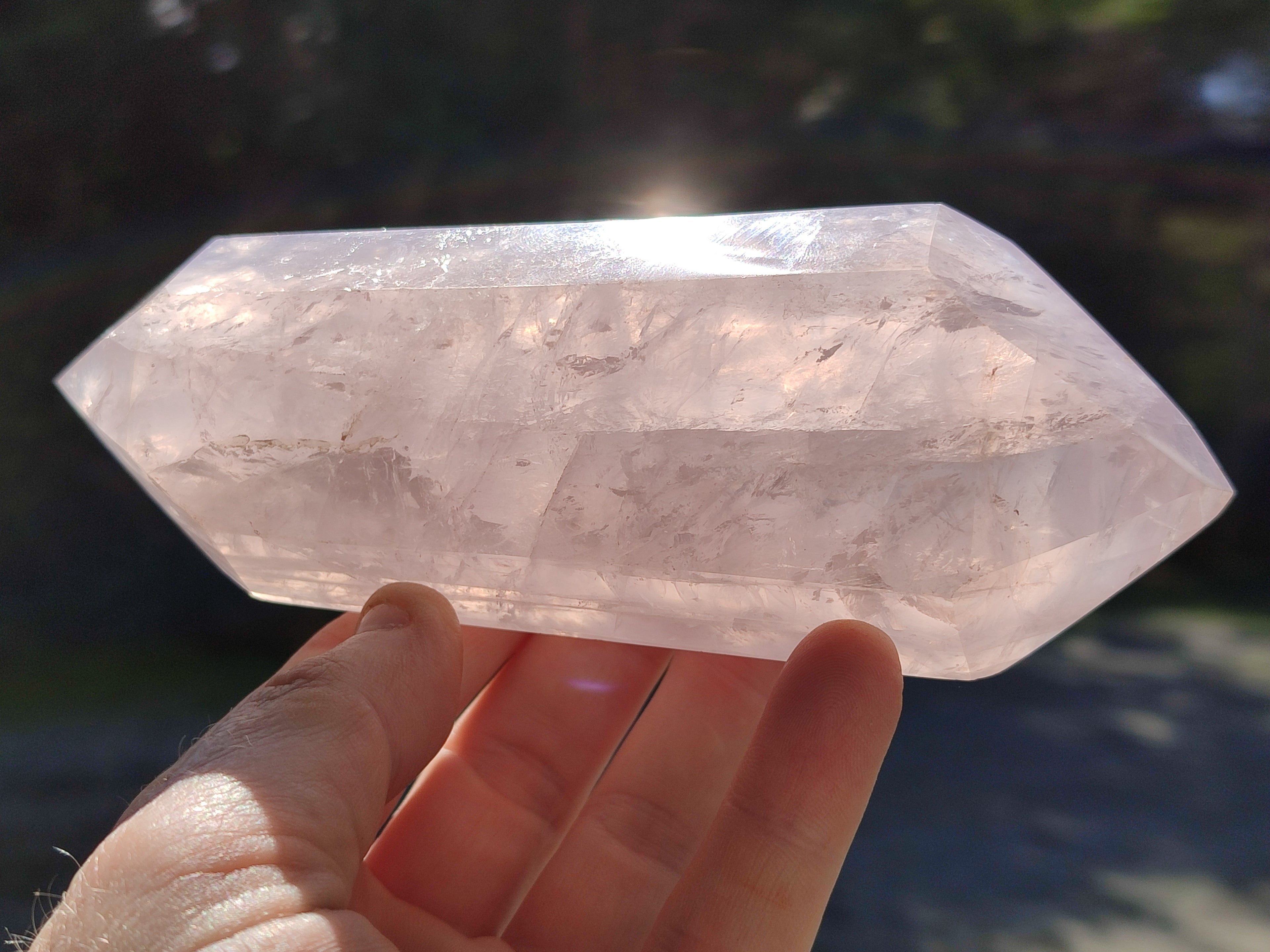 Polished Double Terminated Rose Quartz Points x 4 From Ambatondrazaka, Madagascar - Toprock Gemstones and Minerals 