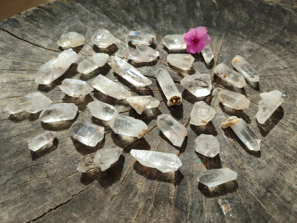 Natural Single Quartz Crystals x 70 From Brandberg, Namibia