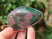 Polished Ruby Corundum In Chrome Verdite Free Forms x 6 From Zimbabwe