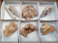 Natural Golden Limonite Spirit Quartz Crystals x 7 From South Africa