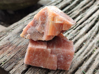Natural Sunset Orange Rhombohedron Calcite Specimens x 12 From Spitzkop, Namibia