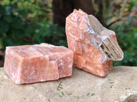 Natural Sunset Orange Rhombohedron Calcite Specimens x 12 From Spitzkop, Namibia