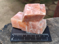 Natural Sunset Orange Rhombohedron Calcite Specimens x 12 From Spitzkop, Namibia