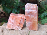 Natural Sunset Orange Rhombohedron Calcite Specimens x 12 From Spitzkop, Namibia