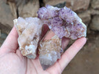 Natural Mixed Amethyst Spirit Quartz Clusters x 12 From Boekenhouthoek, South Africa - Toprock Gemstones and Minerals 