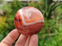 Polished Carnelian Agate Spheres x 4 From Madagascar