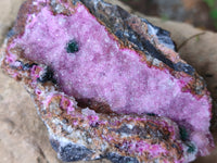 Natural Drusy Salrose Cobaltion Dolomite with Malachite and Chrysocolla specimens x 5 From Congo