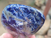Polished Sodalite Standing Free Forms x 3 From Kunene River, Namibia