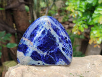 Polished Sodalite Standing Free Forms x 3 From Kunene River, Namibia