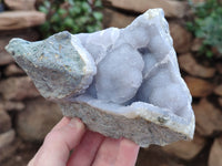 Natural Blue Lace Agate Geode Specimens x 6 From Nsanje, Malawi