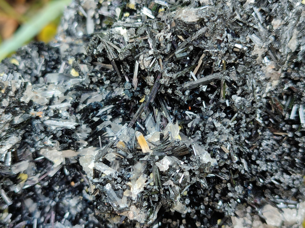 Natural XL Schorl Black Tourmaline Needle Specimen with Quartz and Goshenite x 1 From Erongo, Namibia - Toprock Gemstones and Minerals 