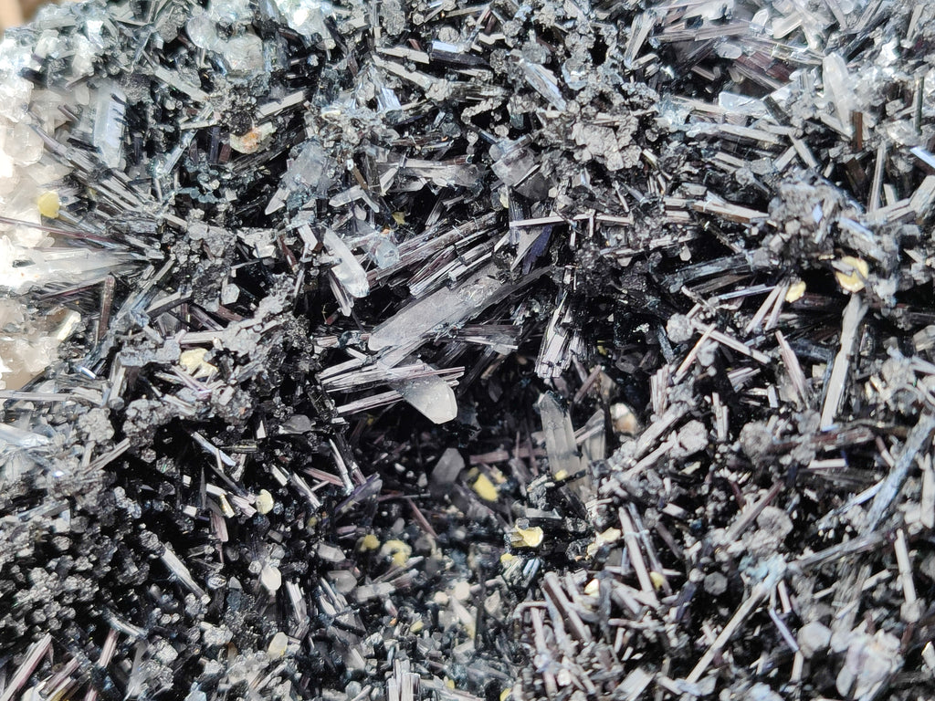 Natural XL Schorl Black Tourmaline Needle Specimen with Quartz and Goshenite x 1 From Erongo, Namibia - Toprock Gemstones and Minerals 