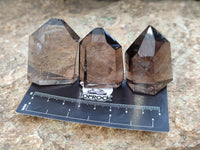 Polished Whispy Smokey Quartz Crystals x 12 From Madagascar