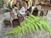 Polished Whispy Smokey Quartz Crystals x 12 From Madagascar