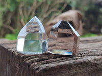 Polished Whispy Smokey Quartz Crystals x 12 From Madagascar