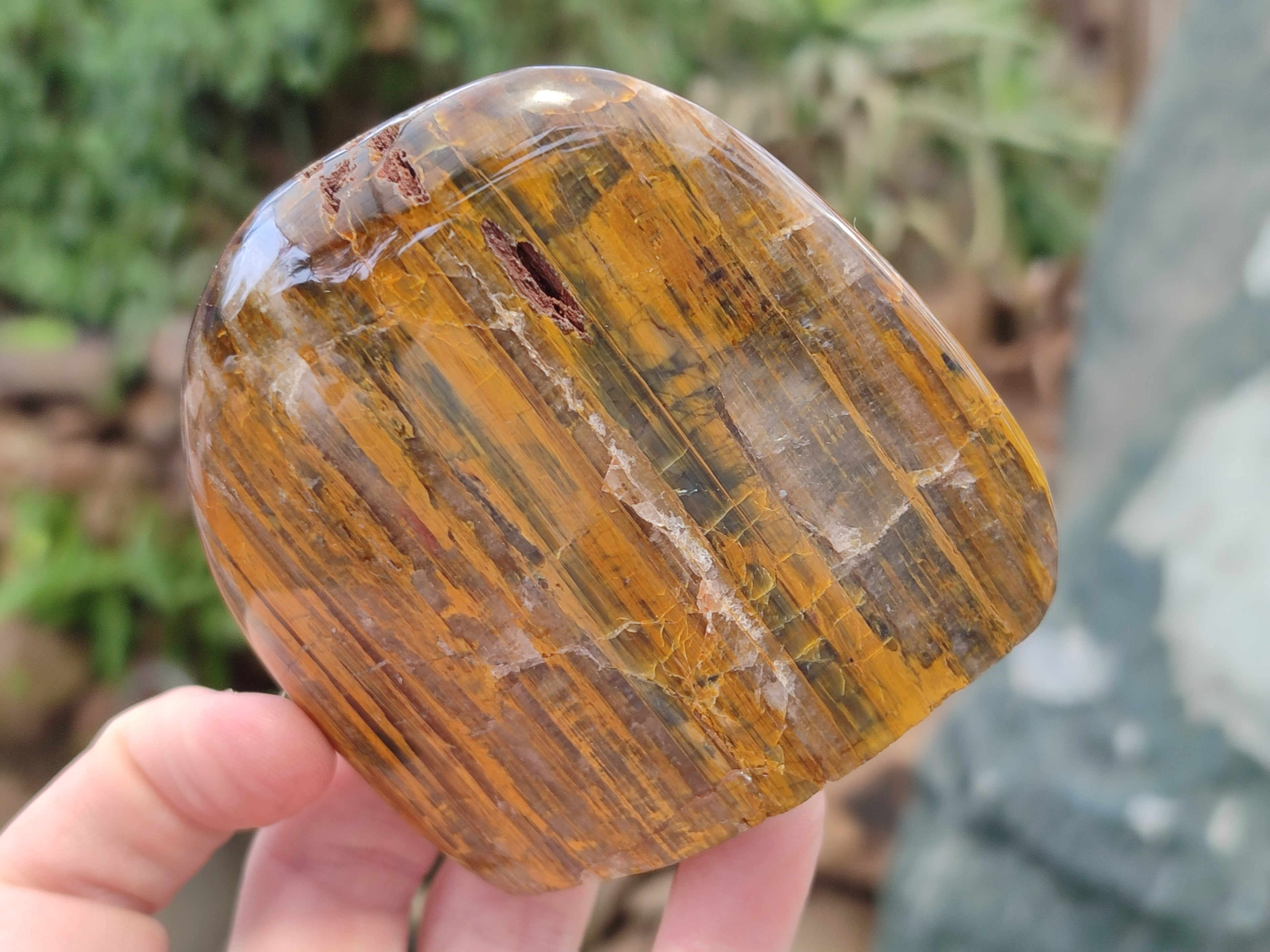 Polished Neolite Standing Free Forms x 3 From Prieska, South Africa - Toprock Gemstones and Minerals 