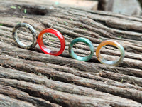 Polished Mix of Selected Stone Rings x 35 From Southern Africa