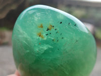 Polished Green Fluorite Standing Free Forms x 3 From Madagascar