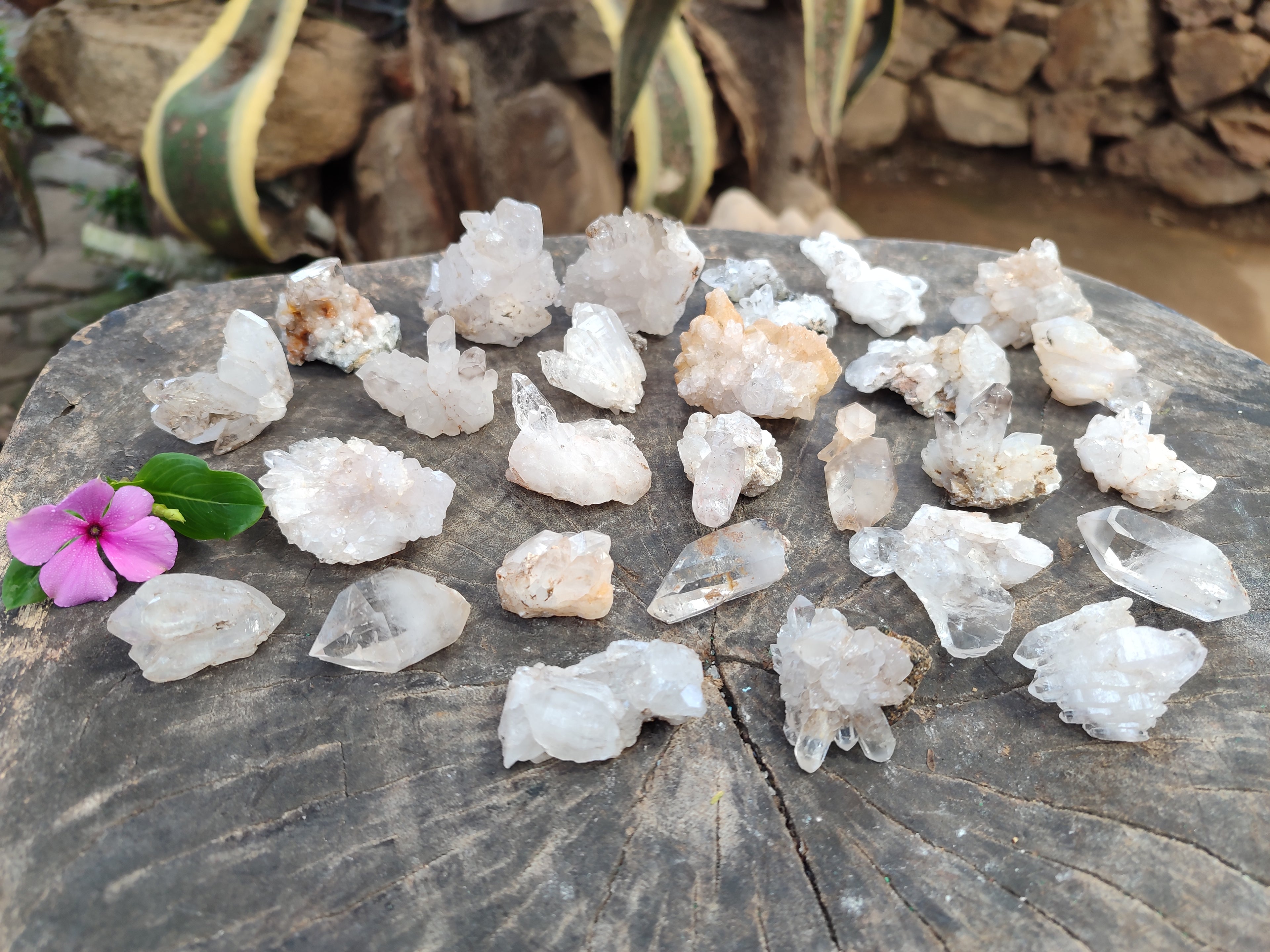 Natural Brandberg Quartz Crystals x 35 From Brandberg Mountain, Namibia - Toprock Gemstones and Minerals 