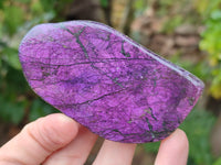 Polished Purpurite Coated with Resin On One Side x 6 From Erongo, Namibia