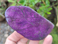 Polished Purpurite Coated with Resin On One Side x 6 From Erongo, Namibia