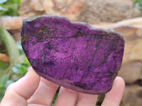 Polished Purpurite Coated with Resin On One Side x 6 From Erongo, Namibia