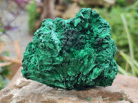 Natural Silky Malachite Specimens x 3 From Kasompe, Congo