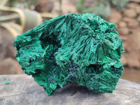 Natural Silky Malachite Specimens x 3 From Kasompe, Congo