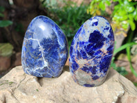 Polished Sodalite Standing Free Forms x 3 From Kunene River, Namibia