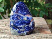 Polished Sodalite Standing Free Forms x 3 From Kunene River, Namibia