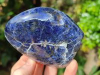 Polished Sodalite Standing Free Forms x 3 From Kunene River, Namibia
