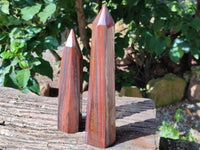 Polished Banded Tiger Iron Towers x 2 From Northern Cape, South Africa