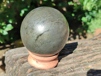 Polished Rare Pharaoh Stone Pyrite in Basalt Sphere x 1 From Iron Duke Mine, Zimbabwe