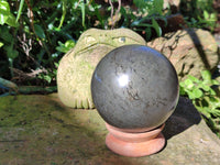 Polished Rare Pharaoh Stone Pyrite in Basalt Sphere x 1 From Iron Duke Mine, Zimbabwe
