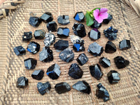 Natural Schorl Black Tourmaline Specimens x 70 From Erongo, Namibia
