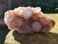Natural Cactus Flower Sunburst Spirit Amethyst Clusters x 4 From South Africa