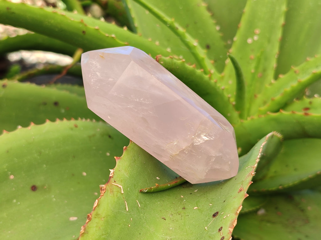 Polished Gemmy Double Terminated Rose Quartz Points x 12 From Madagascar - Toprock Gemstones and Minerals 