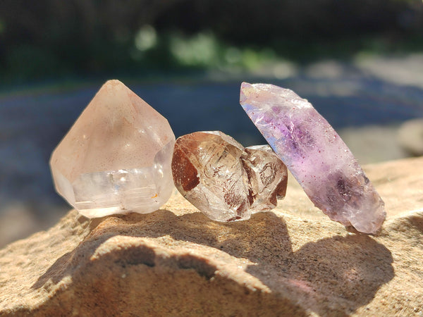 Natural Single Quartz Crystals x 35 From Brandberg, Namibia