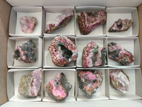 Natural Salrose Cobaltion Dolomite Specimens x 12 From Kakanda, Congo