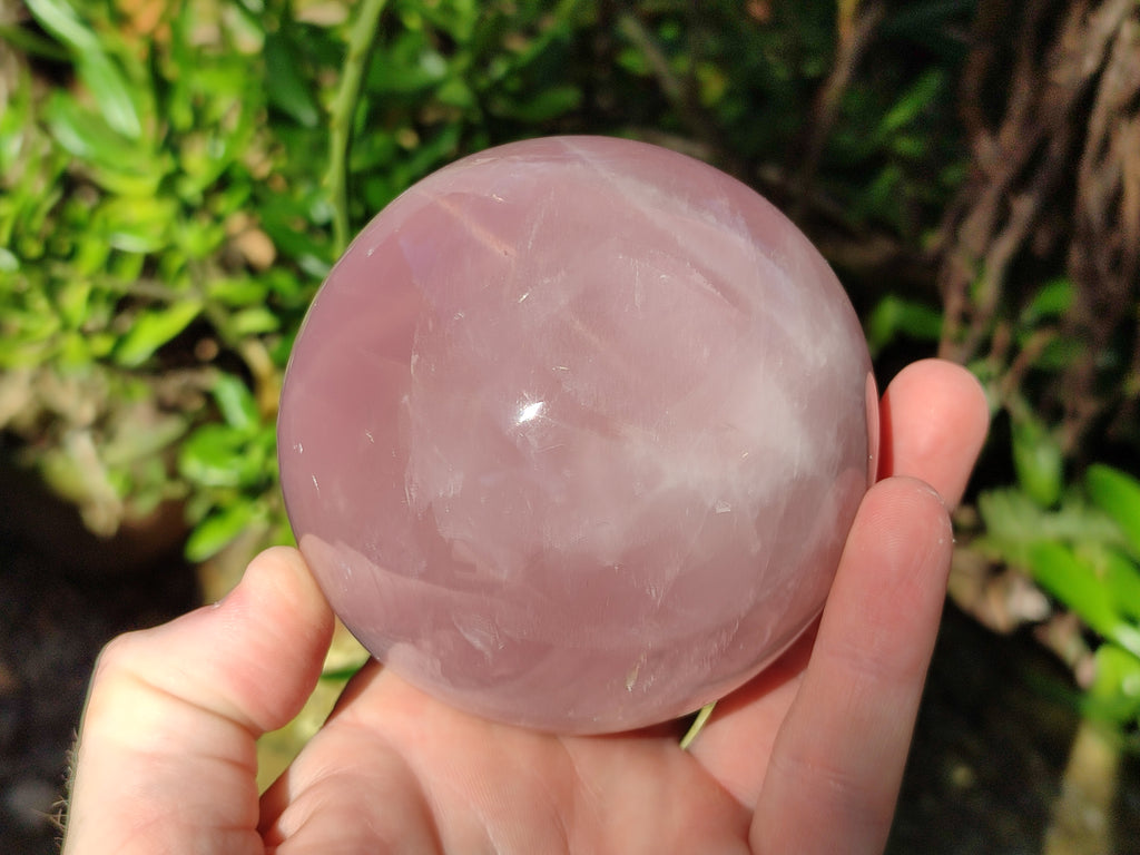 Polished Star Rose Quartz Spheres x 2 From Ambatondrazaka, Madagascar - Toprock Gemstones and Minerals 