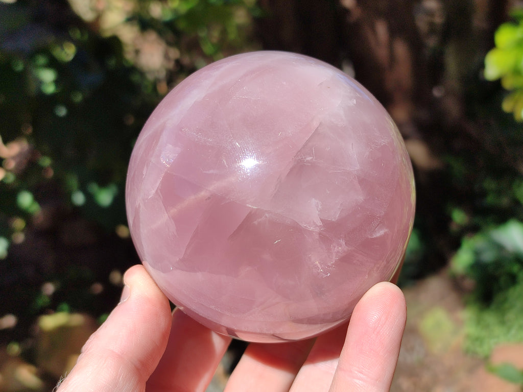 Polished Star Rose Quartz Spheres x 2 From Ambatondrazaka, Madagascar - Toprock Gemstones and Minerals 