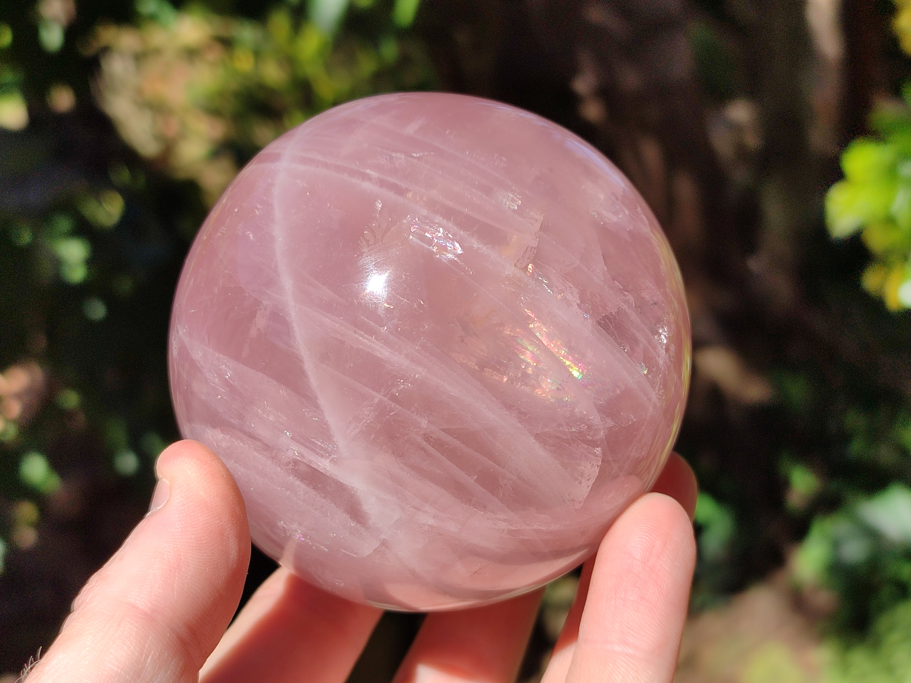 Polished Star Rose Quartz Spheres x 2 From Ambatondrazaka, Madagascar - Toprock Gemstones and Minerals 