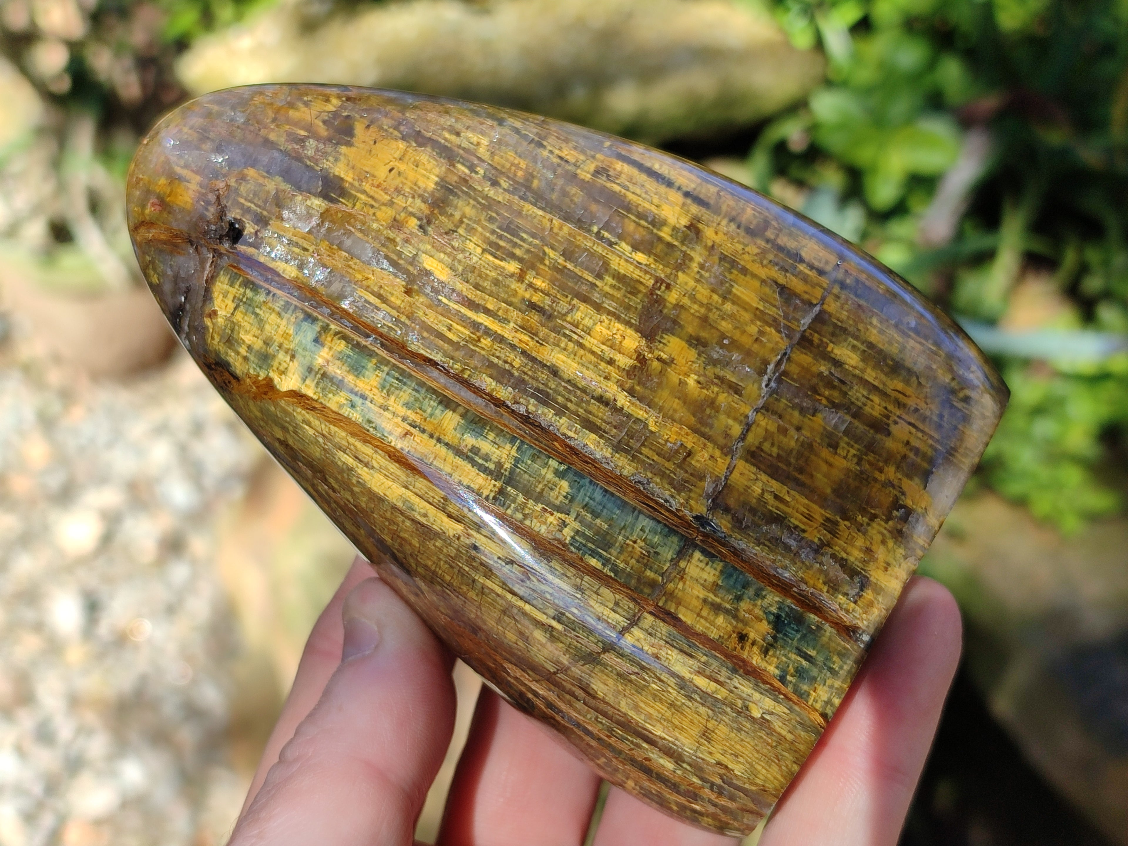 Polished Neolite Standing Free Forms x 3 From Prieska, South Africa - Toprock Gemstones and Minerals 