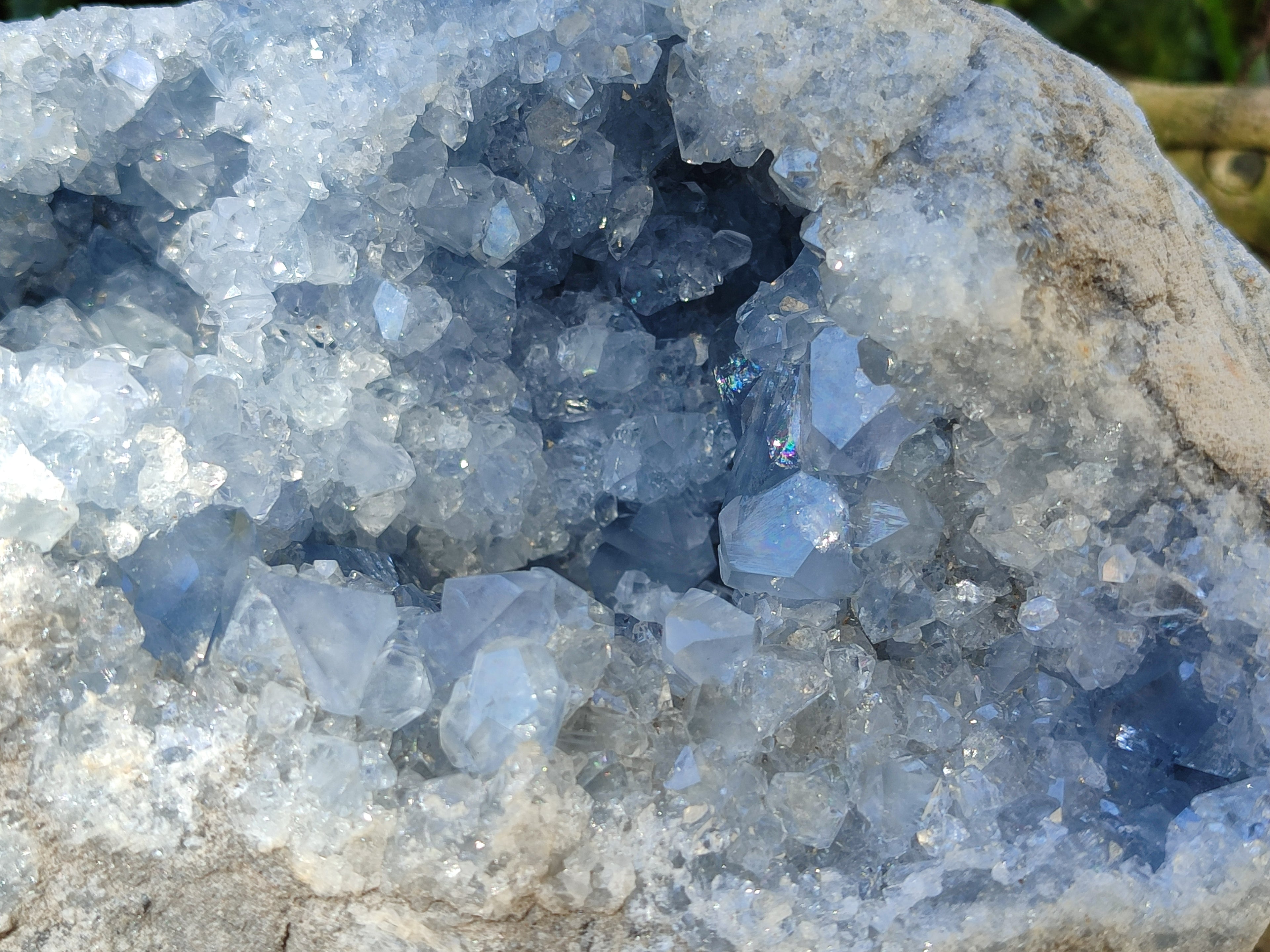 Natural Celestite Geode Specimens x 1 From Sakoany, Madagascar - Toprock Gemstones and Minerals 